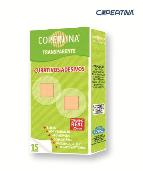 Curativo adesivo transparente diâmetro 25mm